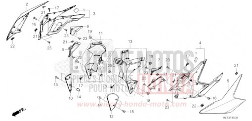 CARENAGE LATERAL/BUSE CB1000GTT de 2026